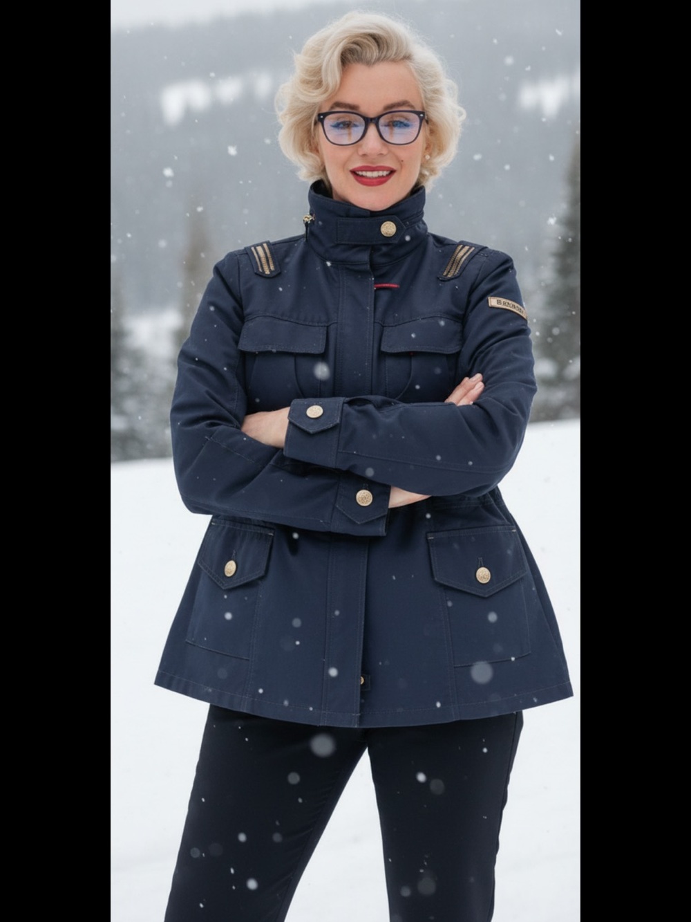 Bogner Navy Blue Bomber Jacket